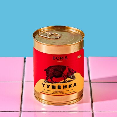 Свинина тушёная в железной банке в Борщ по цене 500 ₽