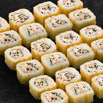 Три ролла Сливочный лосось темпура в Рыба закусывала по цене 1269 ₽