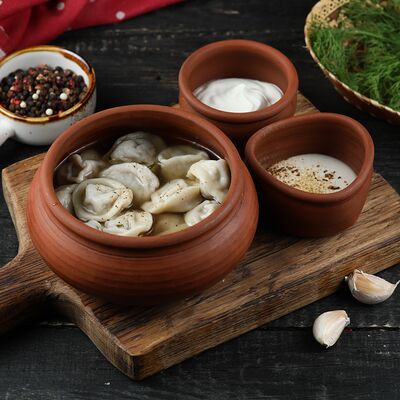 Пельмени с говядиной и сметаной в Славянский базаръ по цене 650 ₽