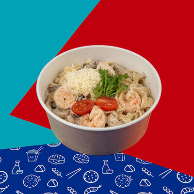 Феттуччине с креветками в Рыба ё по цене 659 ₽