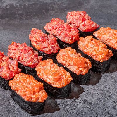 Сэт гункан лосось и тунецв Msushi по цене 1950 ₽