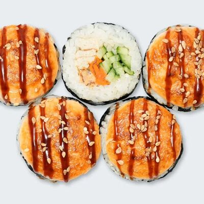 Запеченный Гранд с мидиями в Суши Сет по цене 489 ₽