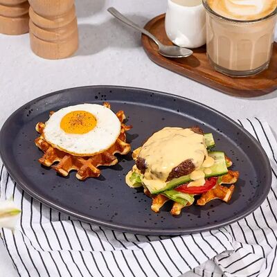 Бургер-вафля с бифштексом из говядины в Vivat Pizza по цене 899 ₽