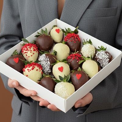 Клубника в шоколаде Темный (16-20 шт.) в Luna-Клубника в шоколаде по цене 3990 ₽