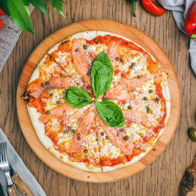 Пицца Ал Салмоне в Chorizo Pizza по цене 790 ₽