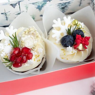 Набор капкейков Новогодний (2 шт) в Tortterry по цене 780 ₽