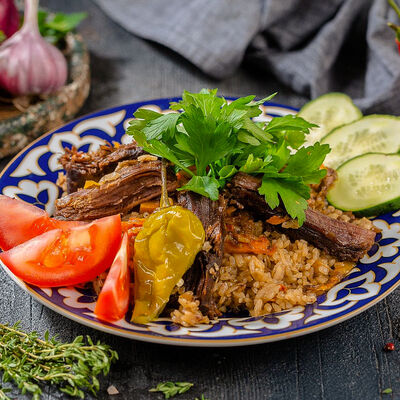 Плов по-самаркандски с бараниной в Сахара по цене 1240 ₽