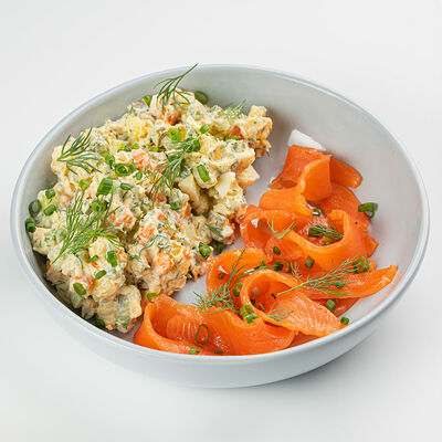 Оливье с форелью в Южанин по цене 98000 сум