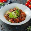 Теплый салат с куриной печенью в томатах в Rock wave cafe по цене 470