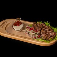 Шашлык из куриных сердечек в Соус
