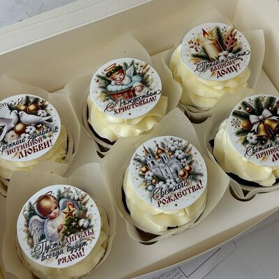 Капкейки с рождеством в Кондитерская КонфеткаПитер по цене 2100 ₽