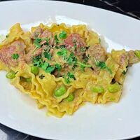 Мафалдине с телячьими щечками в Мацони