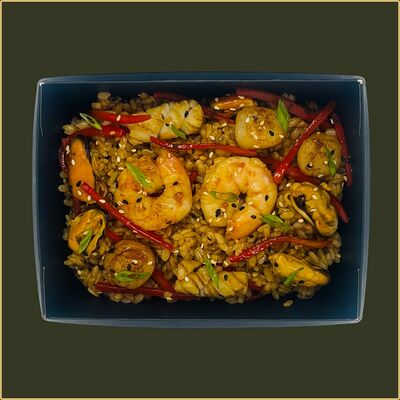 Wok Рис с морепродуктами фиш в Happy Fish Premium по цене 927 ₽