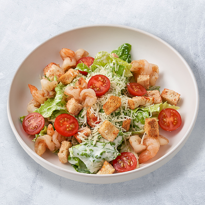 Цезарь с креветками в Vaffel Норвежские вафли, завтраки, кофе по цене 690 ₽