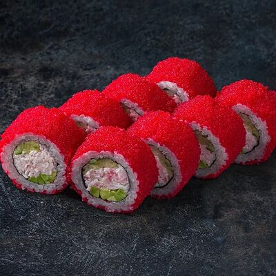 Фирменный ролл Калифорния масаго в Вкусно Суши по цене 450