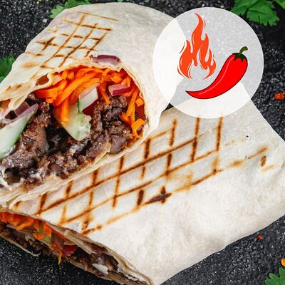 Острая шаурма с говядиной в Шурум Бурум по цене 375 ₽