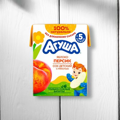 Сок Агуша Яблоко-персик в Перчини по цене 160 ₽