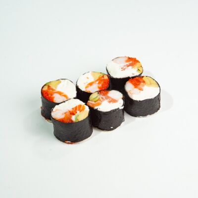 55. Малый без риса: сыр, лосось, тобико, креветка, авокадо в ЁБИСАН по цене 1089 ₽