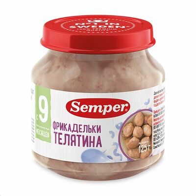 Пюре фрикадельки из телятины в бульоне с 9 месяцев Semper Чешская республика в Азбука Вкуса Экспресс Меню по цене 221 ₽