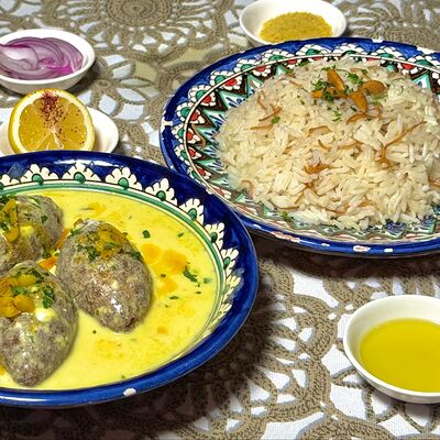 Куббэ в натуральном йогурте с рисом в Кафе Аль-карамарабская кухня по цене 920 ₽