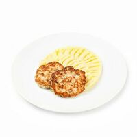 Котлеты с картофельным пюре в Хинкали