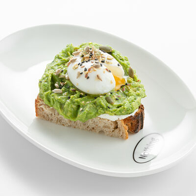 Авокадо тост c яйцом пашот в Nothing Fancy по цене 690 ₽