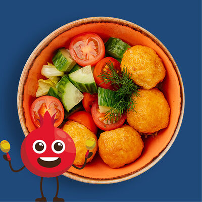 Салатик овощной с сырными шариками в Гранат по цене 290