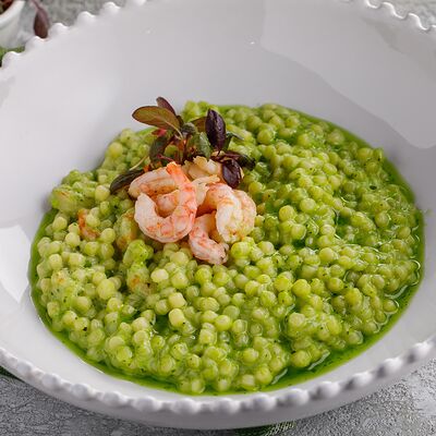 Фрегола с креветками в Маймун по цене 890