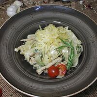 Паста с курицей и белыми грибами в Паровозовъ