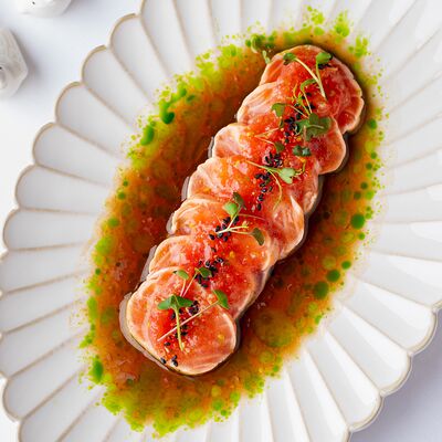 Татаки лосось, понзу, томаты в Leto по цене 1740 ₽