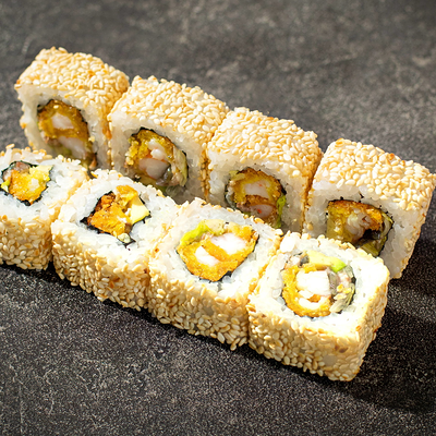 Ролл с креветкой темпура и соусом Спайси в In Tasty по цене 490 ₽