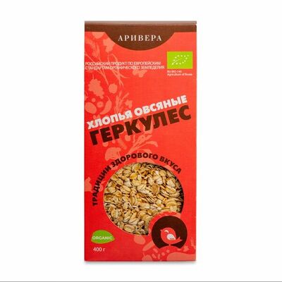 Хлопья овсяные Геркулес Био, Аривера в Азбука Вкуса Экспресс Меню по цене 209 ₽