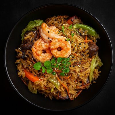 Вок Рис с креветками в CAFE BAZAR по цене 750 ₽