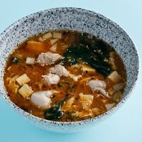 Суп Кимчи с куриной грудкой и вешенками в MO by Matisov