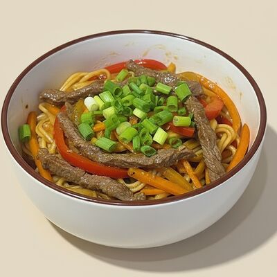 Удон с говядиной в Mornis Корейская кухня по цене 675 ₽