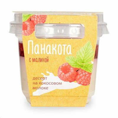 Панакота с малиной на кокосовом молоке Sweet Fantasy в Азбука Вкуса Экспресс Меню по цене 139 ₽