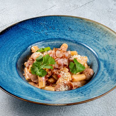 Ригатони по-баварски в Сие Паста по цене 940 ₽