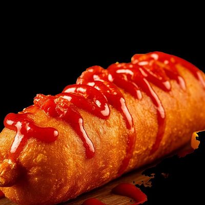 Корн дог с сосиской в Хочу Гриль и Чебуреки по цене 190 ₽