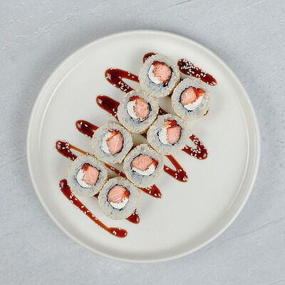 Лосось темпура в кунжуте в Мэджик ролл по цене 829 ₽