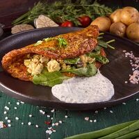 Большая картофельная лепешка с курицей и грибами в Ohooligans