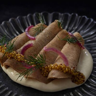 Язык с хреном и горчицей в По Чесноку по цене 369 ₽