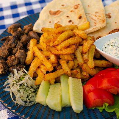Сувлаки с куриными сердечками в Сувлаки №1 по цене 445 ₽