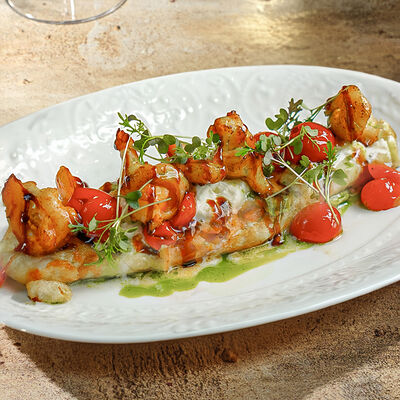 Томаго-омлет с креветками в Ива по цене 950 ₽