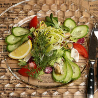 Салат с мидиями в Имбирь