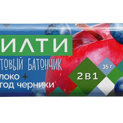 Фруктовый батончик «1 яблоко + 20 ягод черники» в МИЛТИ по цене 120 ₽
