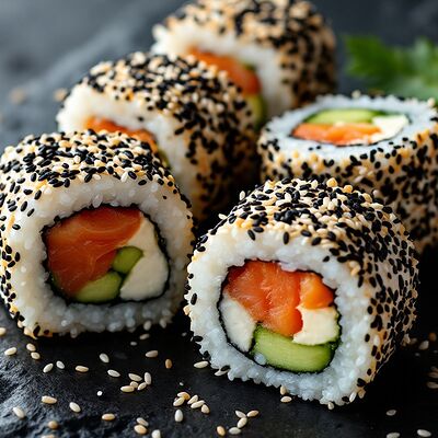 Гейша Сливочный с лососем в Суши мастер по цене 673 ₽