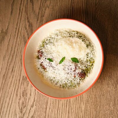 Зеленая греча с пашот и вялеными томатами в Лицей по цене 790 ₽