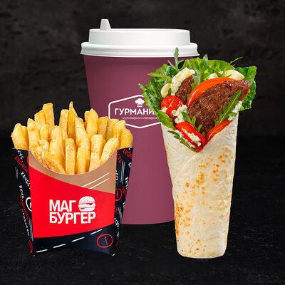 Комбо Итальянский ролл и горячий напиток в Магбургер & Братья Караваевы по цене 525