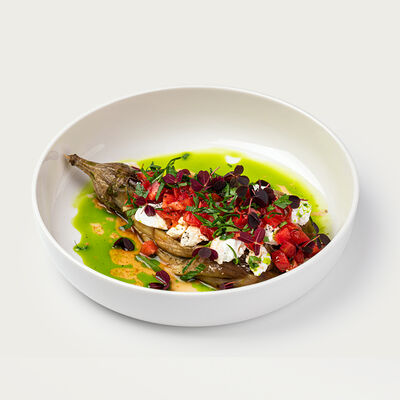 Запечённый баклажан с сыром фетакса и томатами в VASILCHUKI Chaihona №1 по цене 690