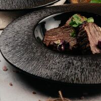 Телятина с картофельным муссом в Hookah time